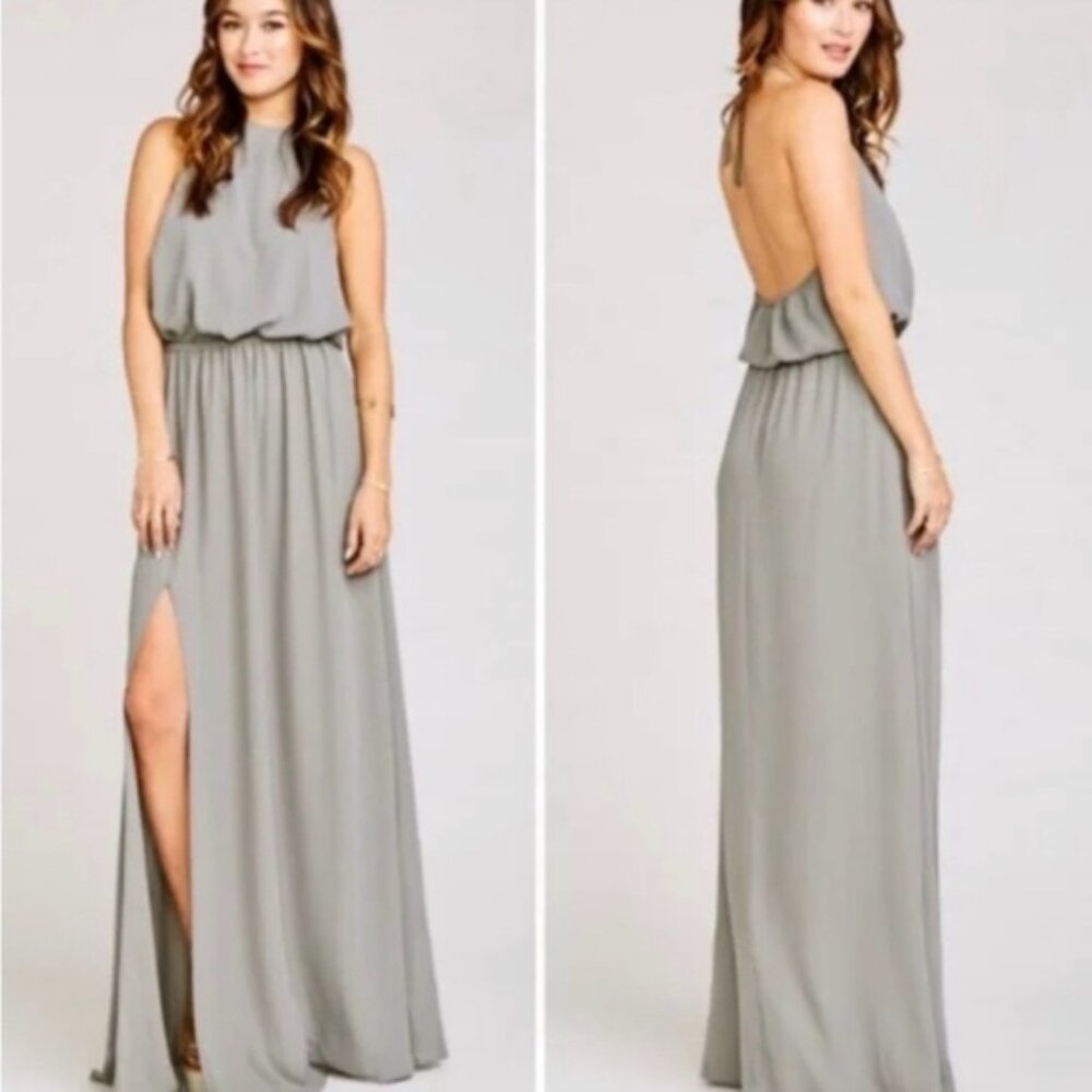 Show Me Your MuMu Women’s Gray Backless Halter Sundress Size XS